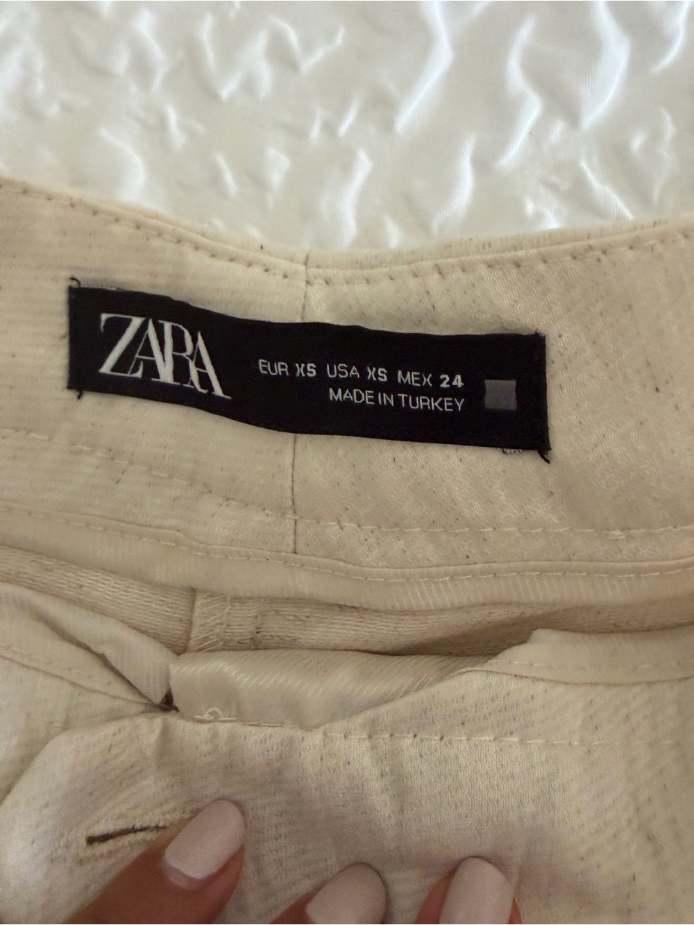 ZARA Cream Cropped pantsuit with Macramé Fringe Detail - Picture 6 of 6